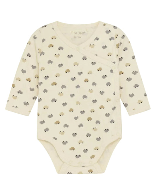 Organic Cotton Car Pattern Long Sleeve Bodysuit Bodysuit / Vest Fixoni