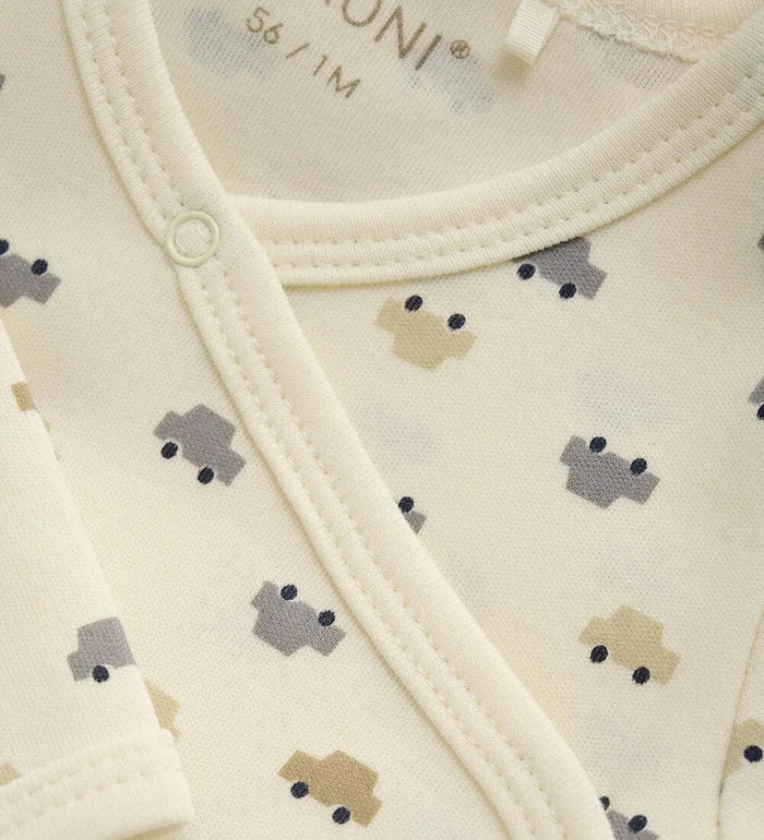 Organic Cotton Car Pattern Long Sleeve Bodysuit Bodysuit / Vest Fixoni