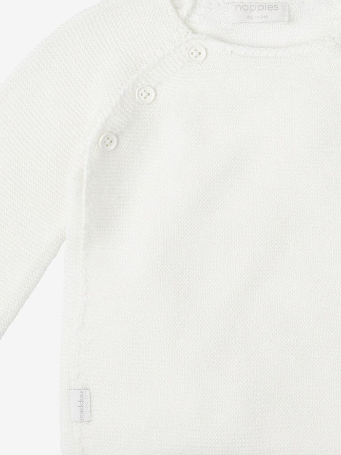 Organic Cotton Knitted Cardigan - White Cardigan / Jacket Noppies