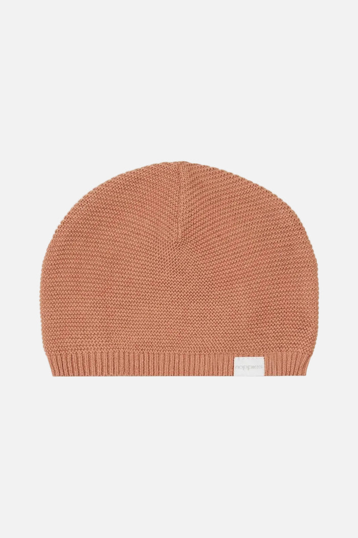 Organic Cotton Knitted Hat - Cafe au Lait Hat Noppies