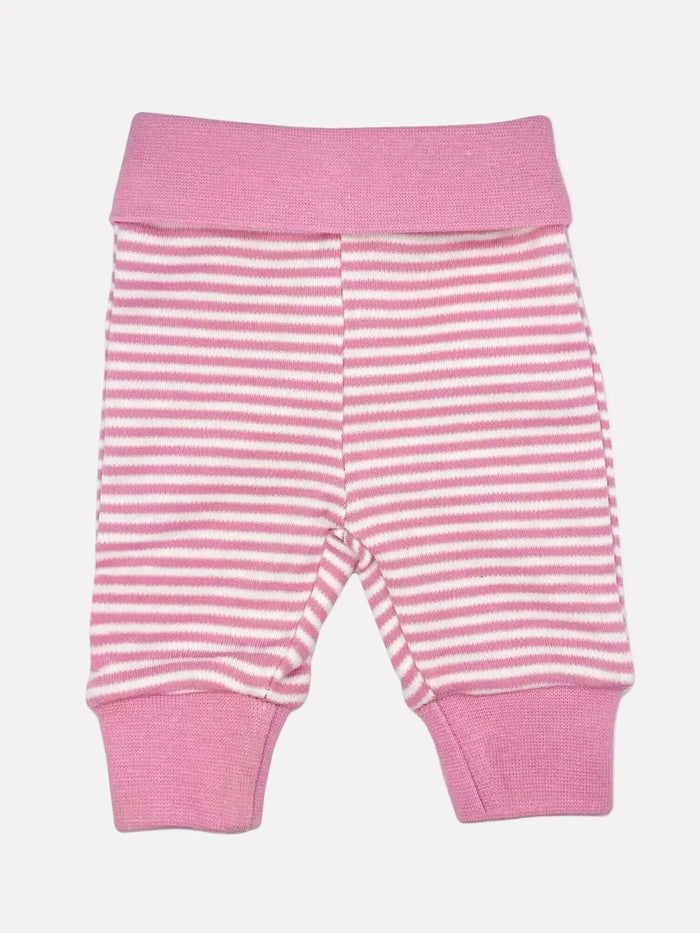Organic Cotton Pink Thin Stripe Trousers Trousers / Leggings Fixoni