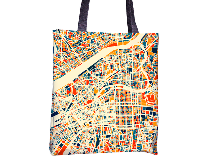 Osaka Map Tote Bag - Japan Map Tote Bag 15x15