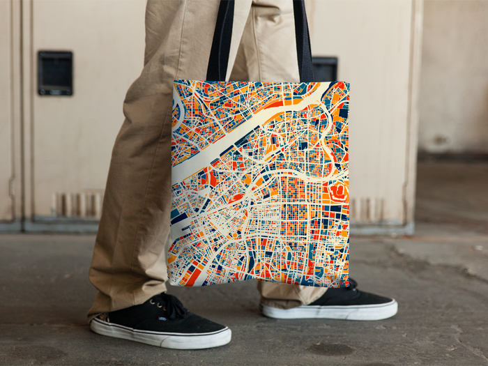 Osaka Map Tote Bag - Japan Map Tote Bag 15x15