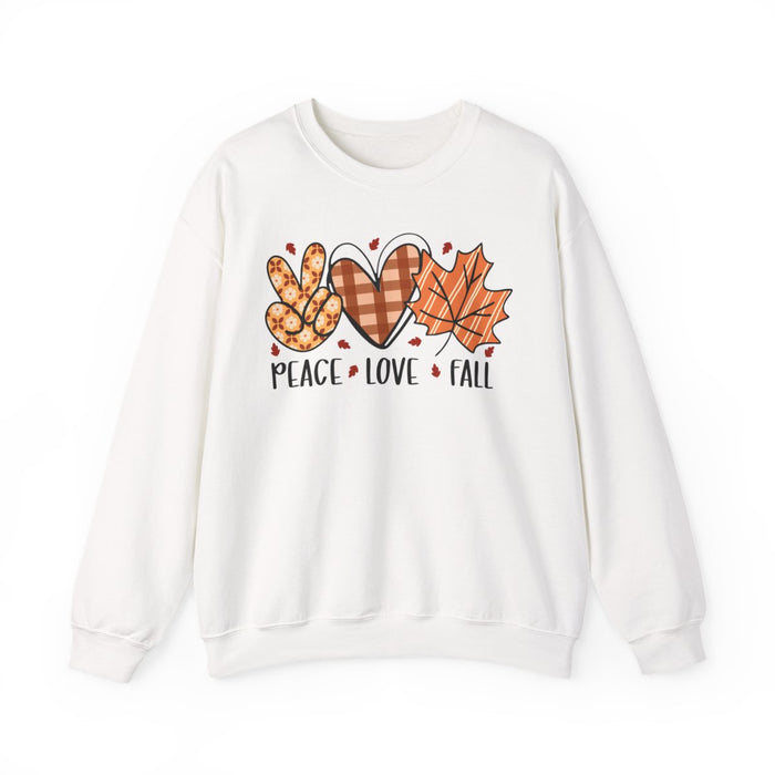 sand sweatshirt with peace love fall autumn design