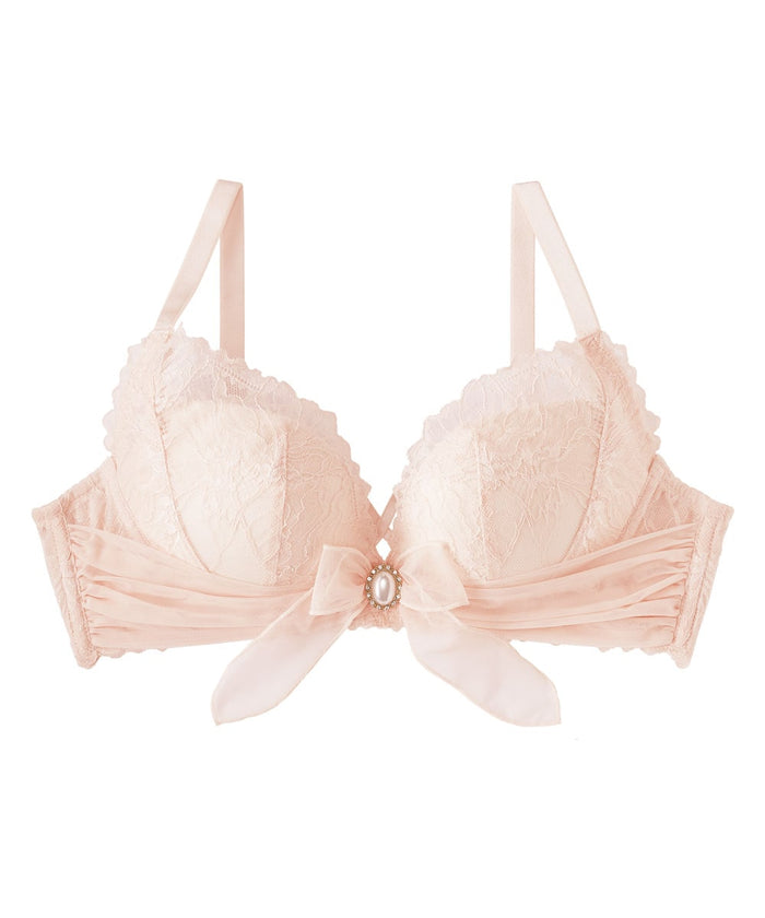 Pearl Ribbon Wireless Push-Up Bra