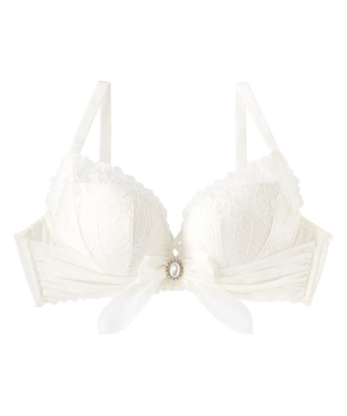 Pearl Ribbon Wireless Push-Up Bra