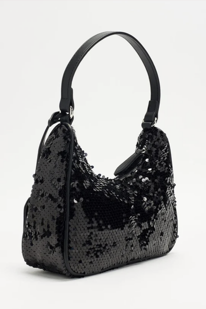 PETA + JAIN Niah Bag - Black Sequin - Runway Goddess