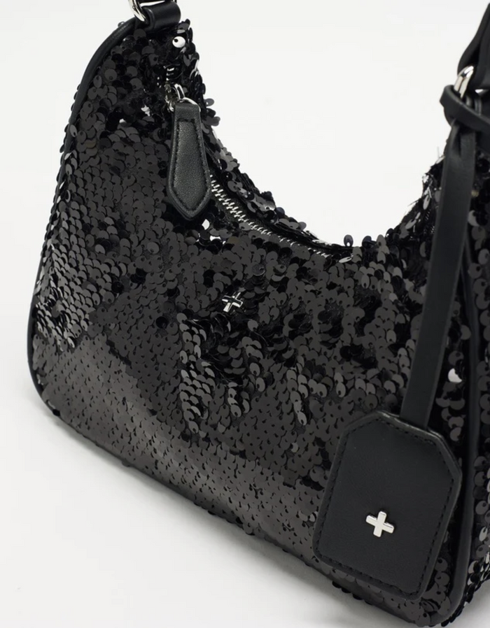 PETA + JAIN Niah Bag - Black Sequin - Runway Goddess