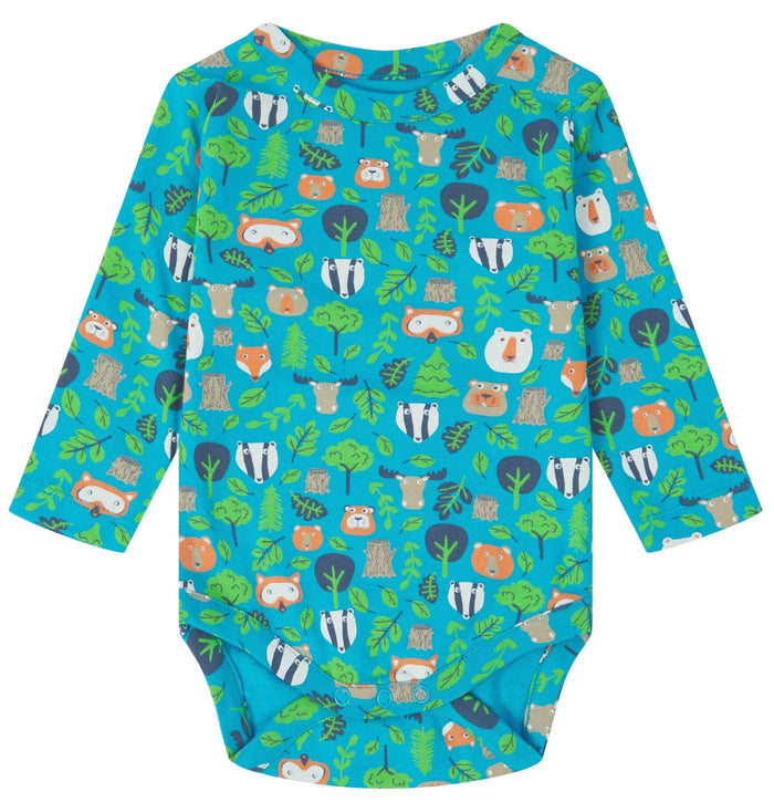 Piccalilly Short Sleeve Baby Bodysuits (Pack Of 2) - Tree Tops Bodysuit / Vest Piccalilly