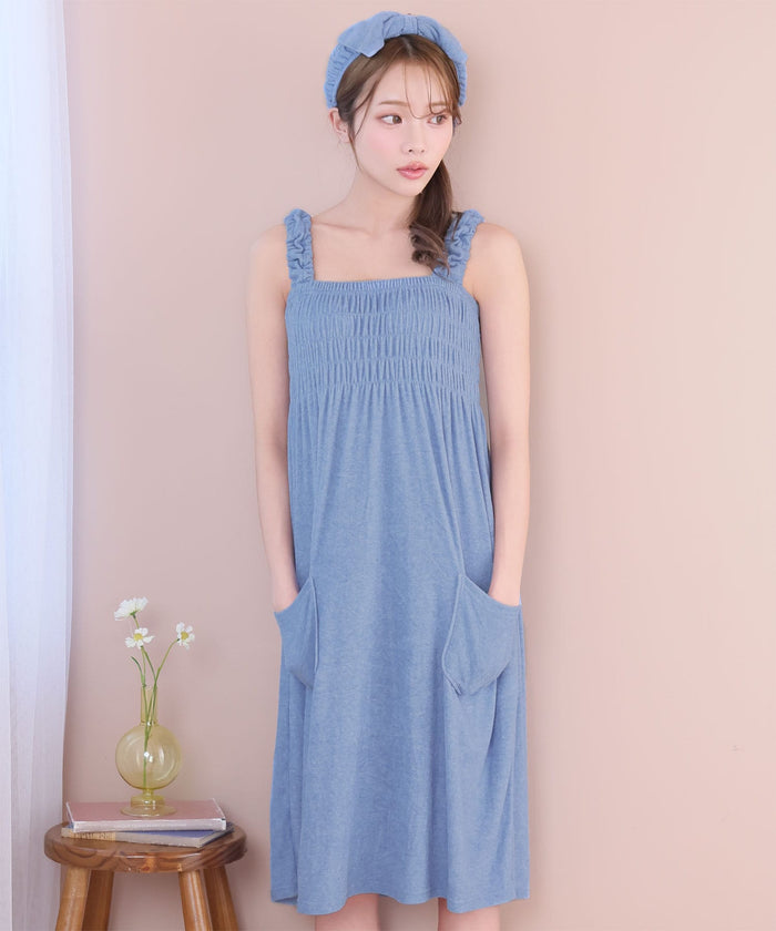 Pile Dress with Hair Band
