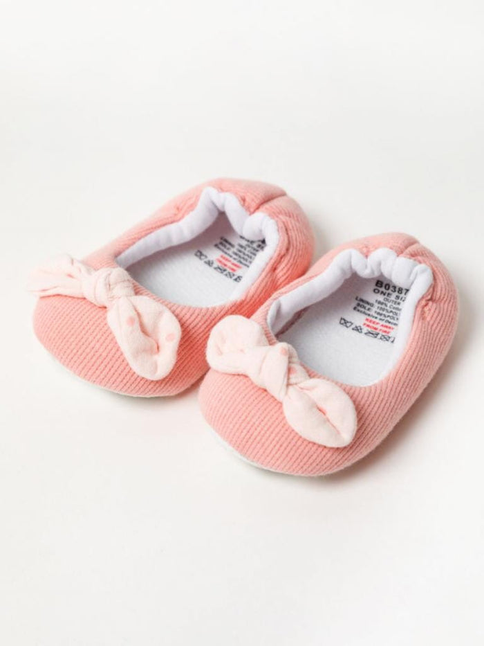 Pink Crinkle Muslin Romper & Shoes Lilly & Jack