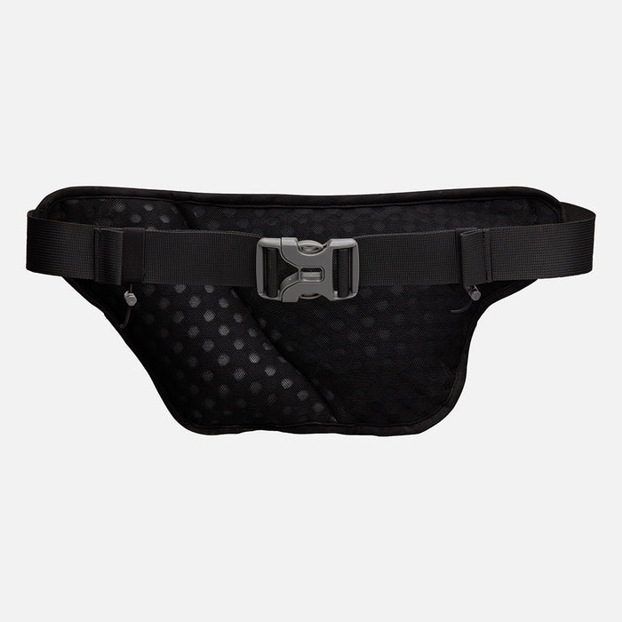 color:Black/Reflective Silver||view:sku image primary||seo:Nathan Pinnacle FeatherLite Unisex Hydration Waist Belt - Black/Reflective Silver -  Back View