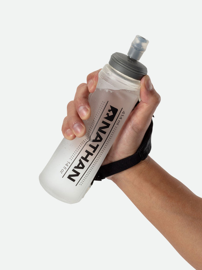 color:Clear||seo:Nathan Pinnacle Lite Handheld 14oz - Clear - Runner Gripping Handheld