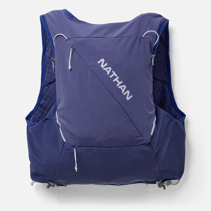 color:Indigo/Light Blue||view:sku image back||seo:Nathan Pinnacle Pro 12 Liter Women's Hydration Race Vest - Indigo/Light Blue - Back of Pack