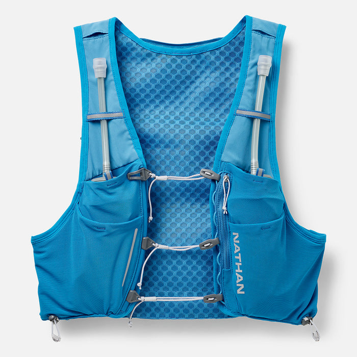 color:Electric Blue/Reflective Silver||view:sku image primary||seo:Nathan Pinnacle Pro 6 Liter Unisex Hydration Race Vest - Electric Blue/Reflective Silver - Front of Pack