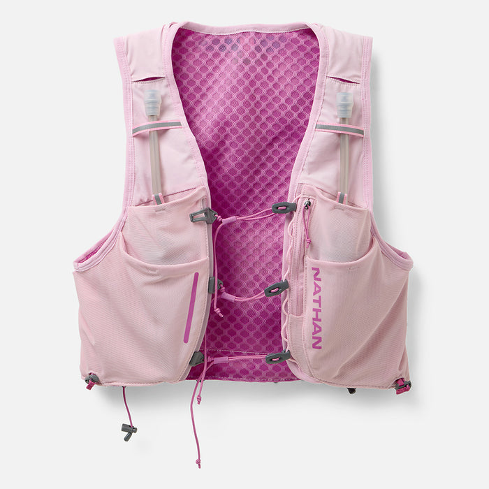 color:Light Pink/Fuchsia||view:sku image primary||seo:Nathan Pinnacle Pro 6 Liter Women's Hydration Race Vest - Light Pink/Fuchsia - Front of Pack