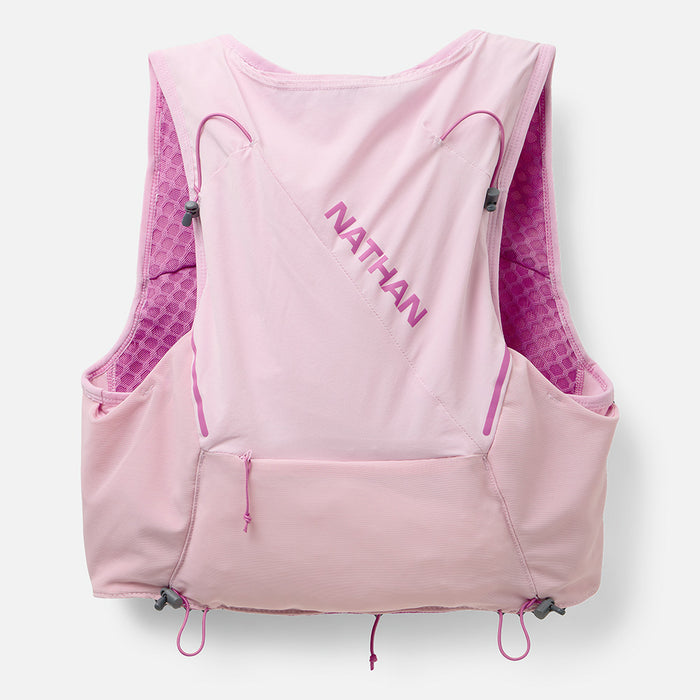 color:Light Pink/Fuchsia||view:sku image back||seo:Nathan Pinnacle Pro 6 Liter Women's Hydration Race Vest - Light Pink/Fuchsia - Back of Pack