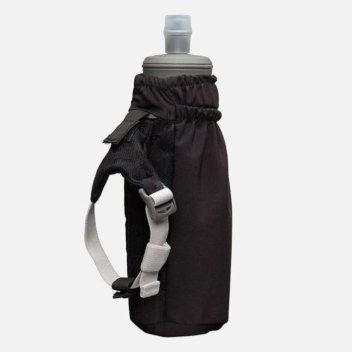 color:Black/Reflective Silver||view:sku image back||seo:Nathan Pinnacle Soft 14oz Flask Handheld  - Black/Reflective Silver - Back View