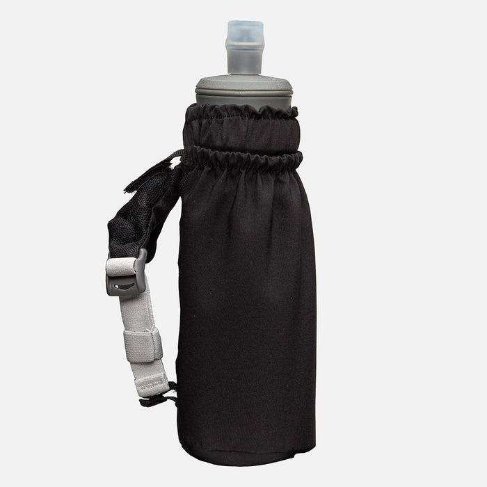 color:Black/Reflective Silver||seo:Nathan Pinnacle Soft 14oz Flask Handheld  - Black/Reflective Silver - Side View