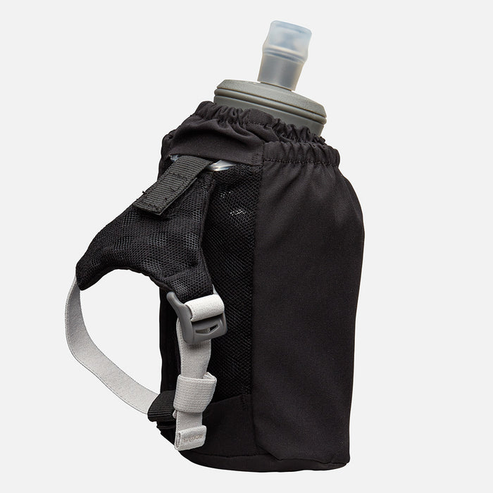 color:Black/Reflective Silver||view:sku image back||seo:Nathan Pinnacle Soft 18oz Flask Handheld  - Black/Reflective Silver - Back View