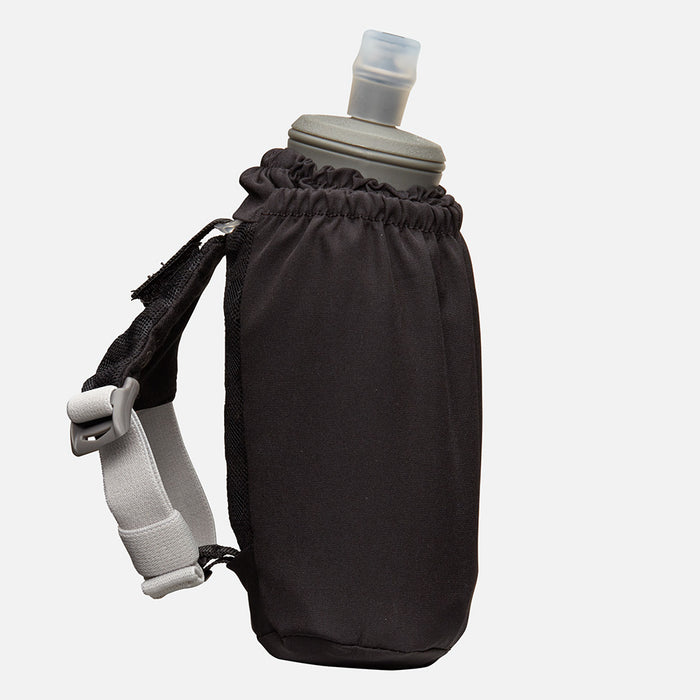 color:Black/Reflective Silver||seo:Nathan Pinnacle Soft 18oz Flask Handheld  - Black/Reflective Silver - Side View