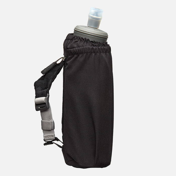 color:Black/Reflective Silver||seo:Nathan Pinnacle Soft 18oz Flask Insulated Handheld  - Black/Reflective Silver - Side View