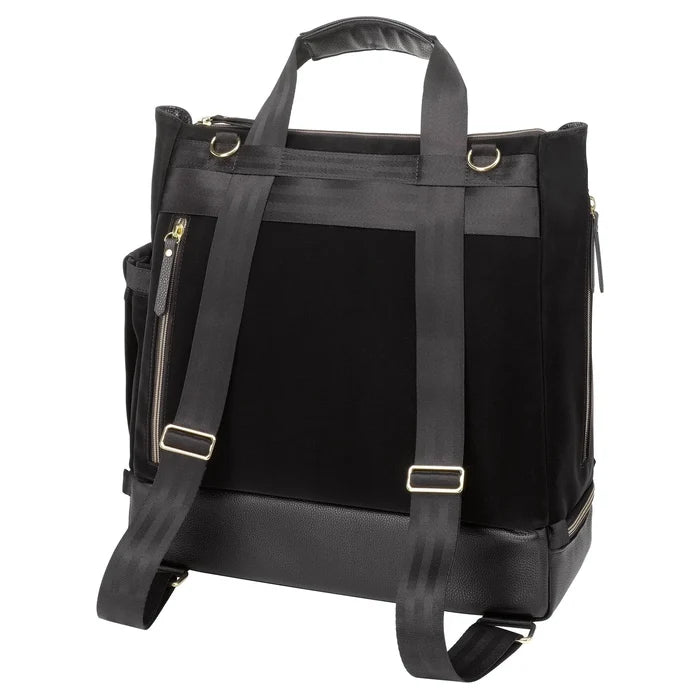 Pivot 2 in 1 Nappy Bag Tote & Backpack - Black