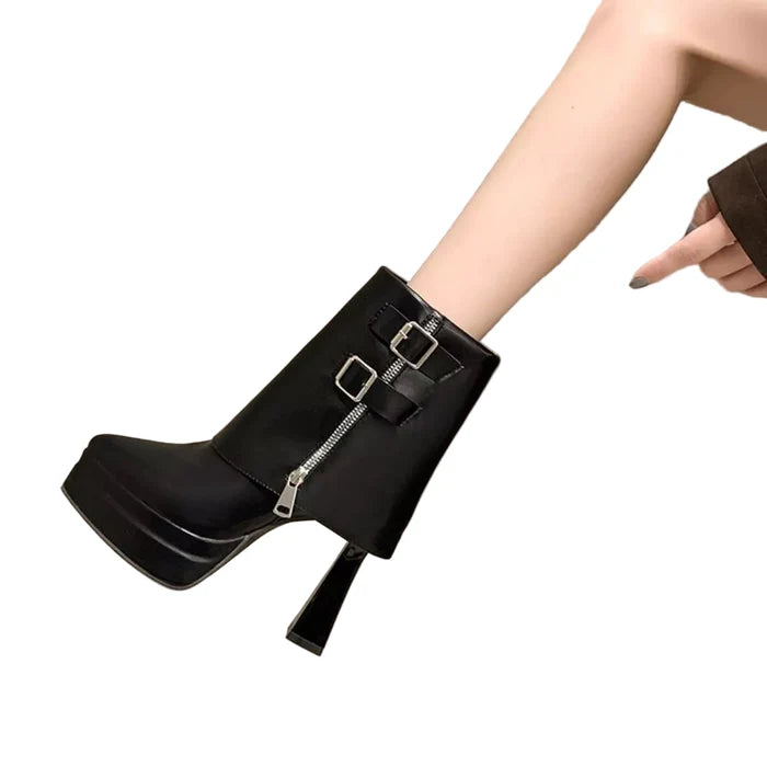 Point Toe High Heels Boots