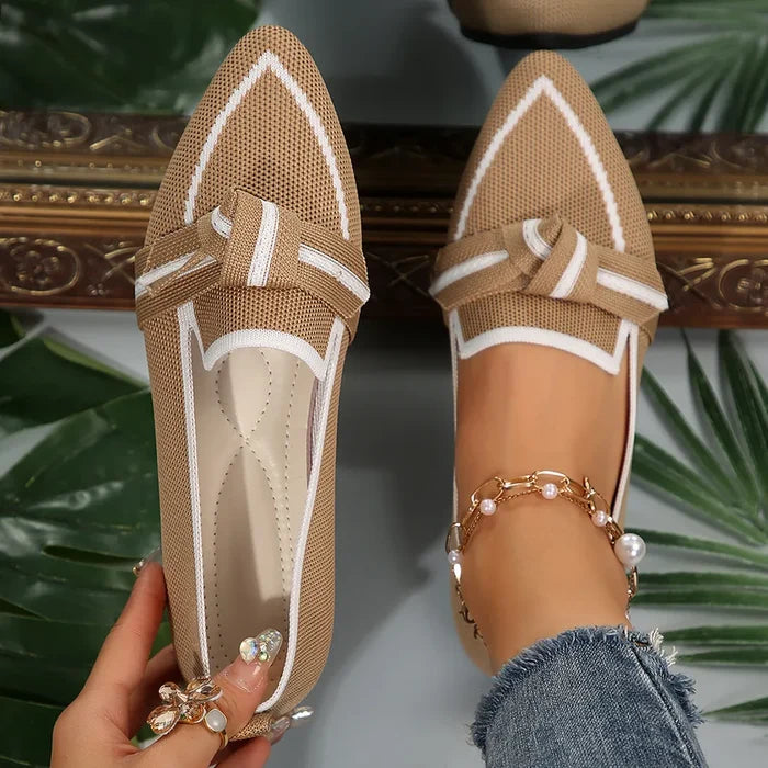 Point Toe Mesh Flat Slip-Ons