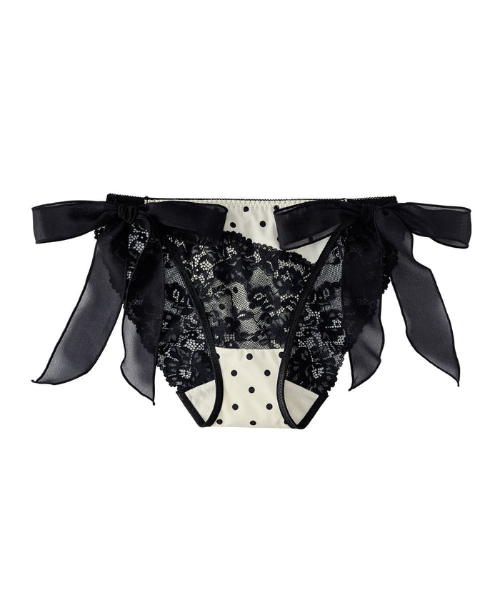 Polka Dot Ribbon Tie Bikini Panty