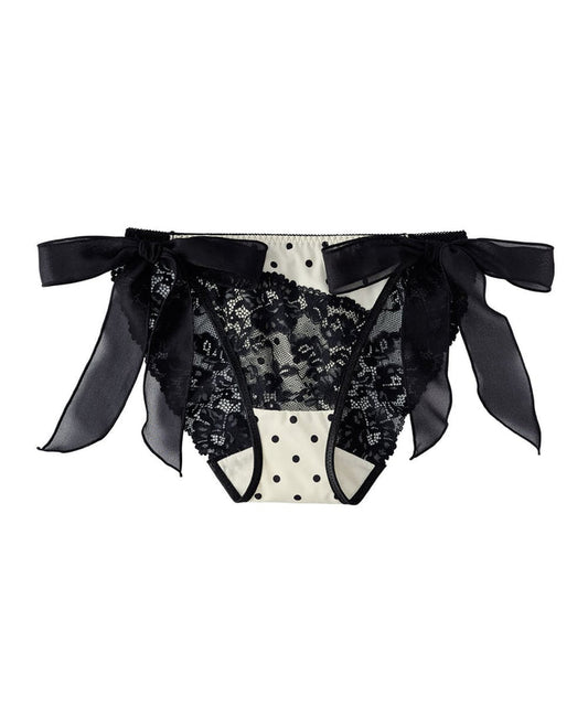 Polka Dot Ribbon Tie Bikini Panty
