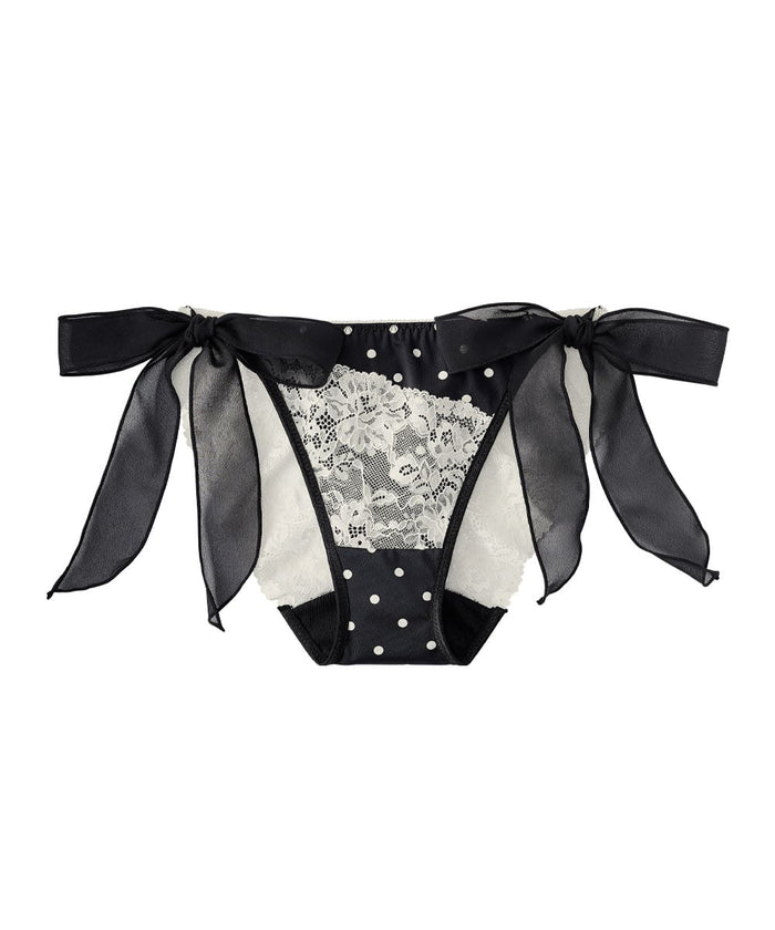 Polka Dot Ribbon Tie Bikini Panty