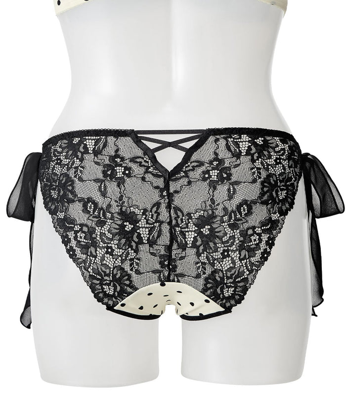 Polka Dot Ribbon Tie Bikini Panty