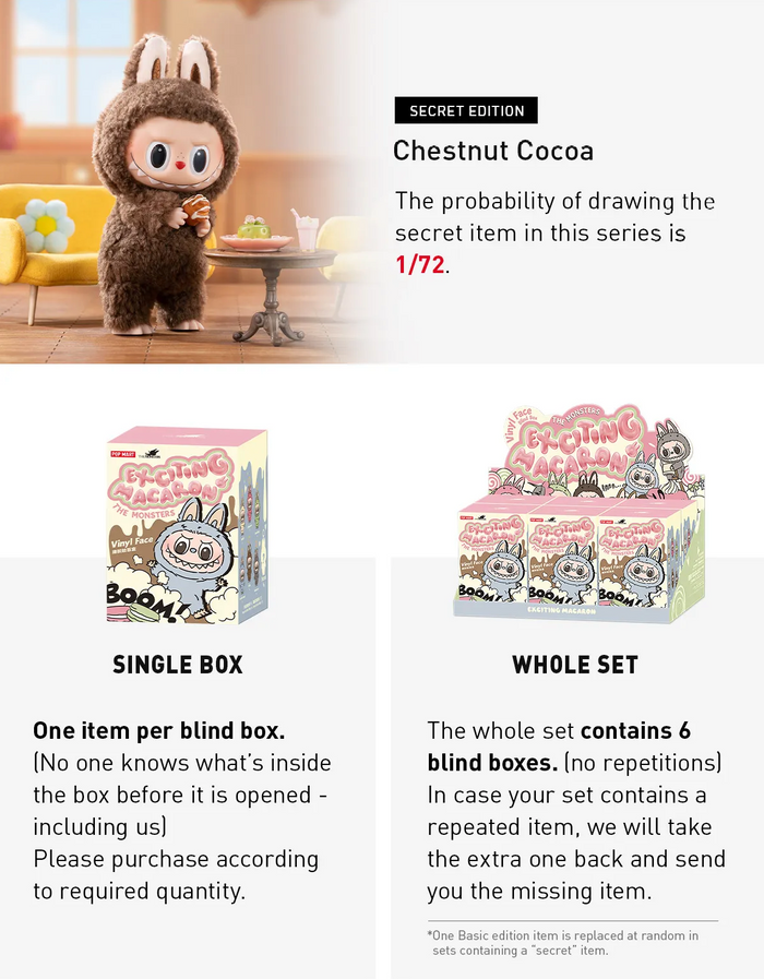 Pop Mart Labubu Exciting Macaron Blind Box