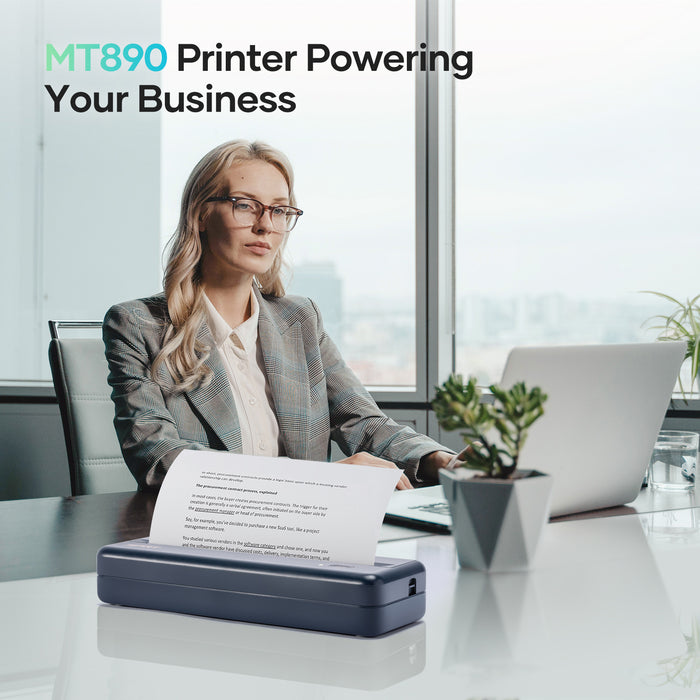 Portable Wireless Printer - with Thermal A4 Paper iDPRT MT890
