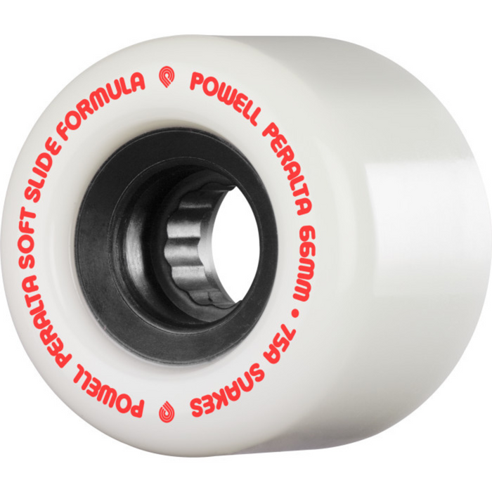 Powell Peralta Snakes Skateboard Wheels - White 66mm 75a