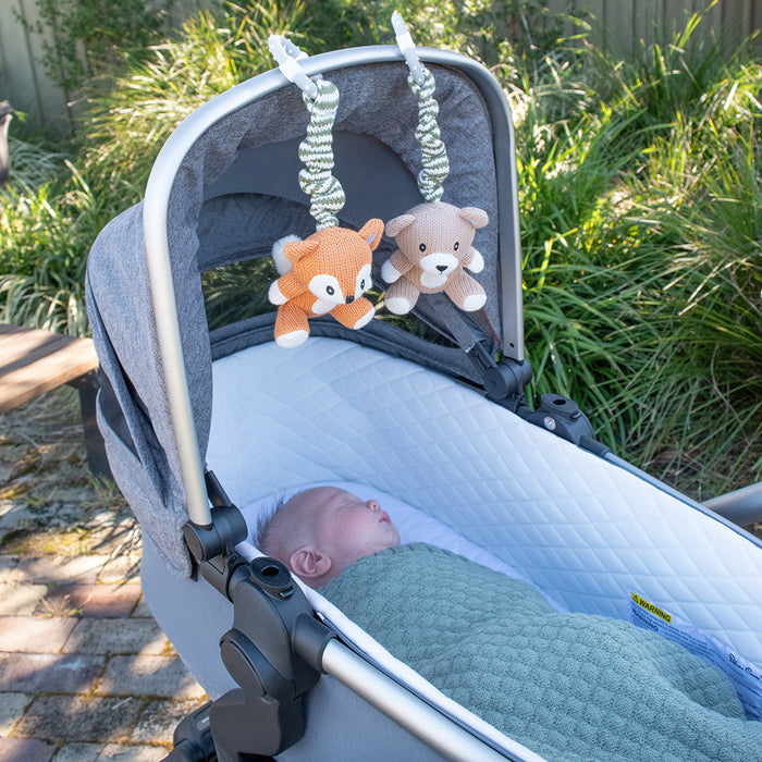 Pram/Stroller Toys - Bear & Fox