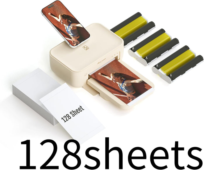 【Pre-order, ships within 15 days】HPRT Photo Printer 4x6 with Photo Paper 128 Sheets and 3 Ribbon