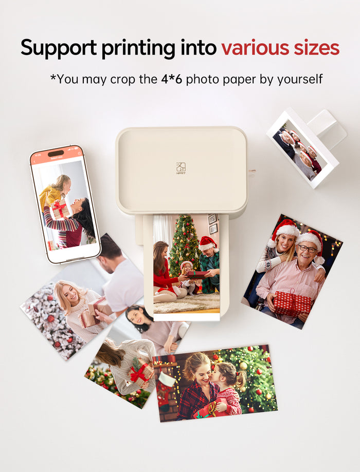 【Pre-order, ships within 15 days】HPRT Photo Printer 4x6 with Photo Paper 128 Sheets and 3 Ribbon