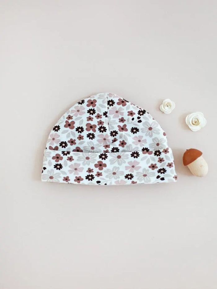 Preemie Round Hat, Ditsy Floral Hat Tiny & Small
