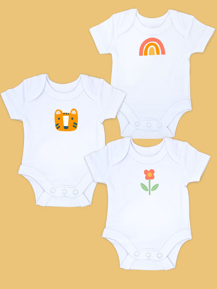 Premature Baby Bold Prints Bodysuits- 3 Pack Bodysuit / Vest Little Dreamer