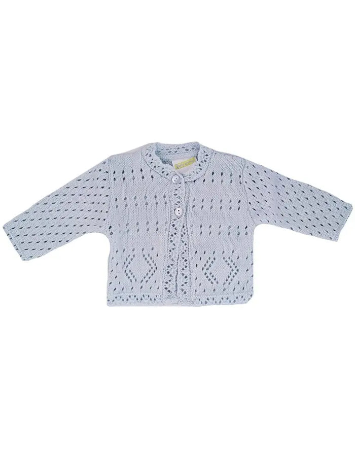 Blue Pointelle Cardigan Cardigan / Jacket Early Arrival