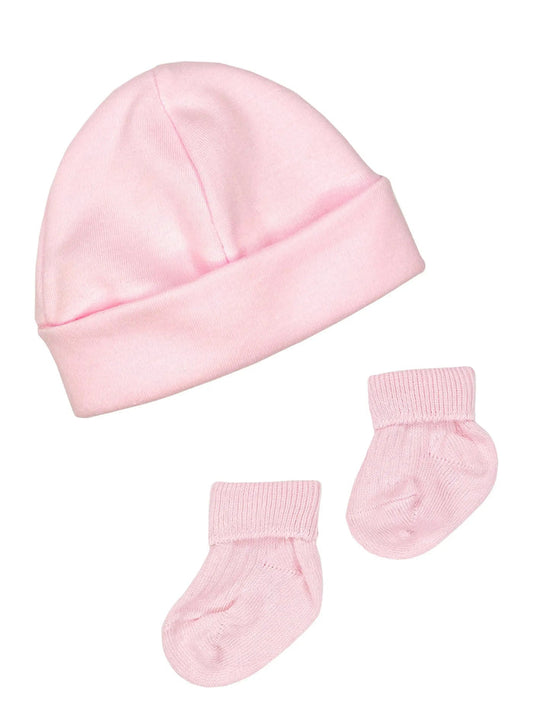 Premature Baby Hat and Socks Set - Pink Hat, Mitts & Booties Set Little Mouse Baby Clothing & Gifts