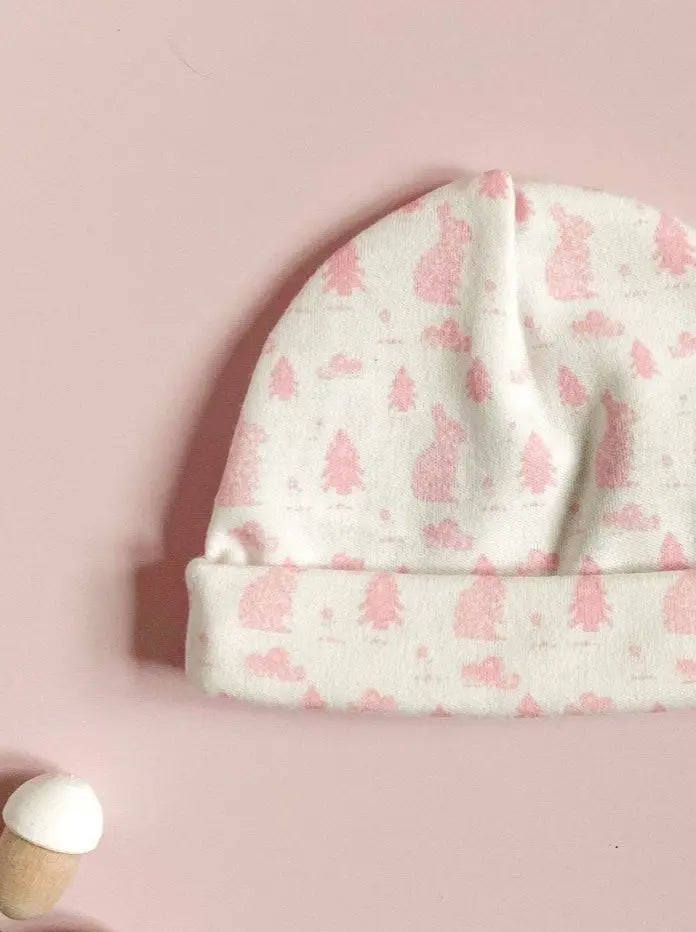 Premature Baby Hat, Bunny Meadow, Organic Cotton Tiny & Small