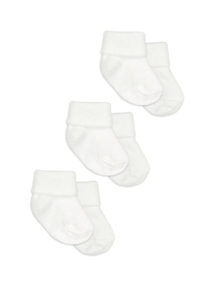 Tiny Baby Socks, White, 3 Pack Socks Little Mouse Baby Clothing & Gifts