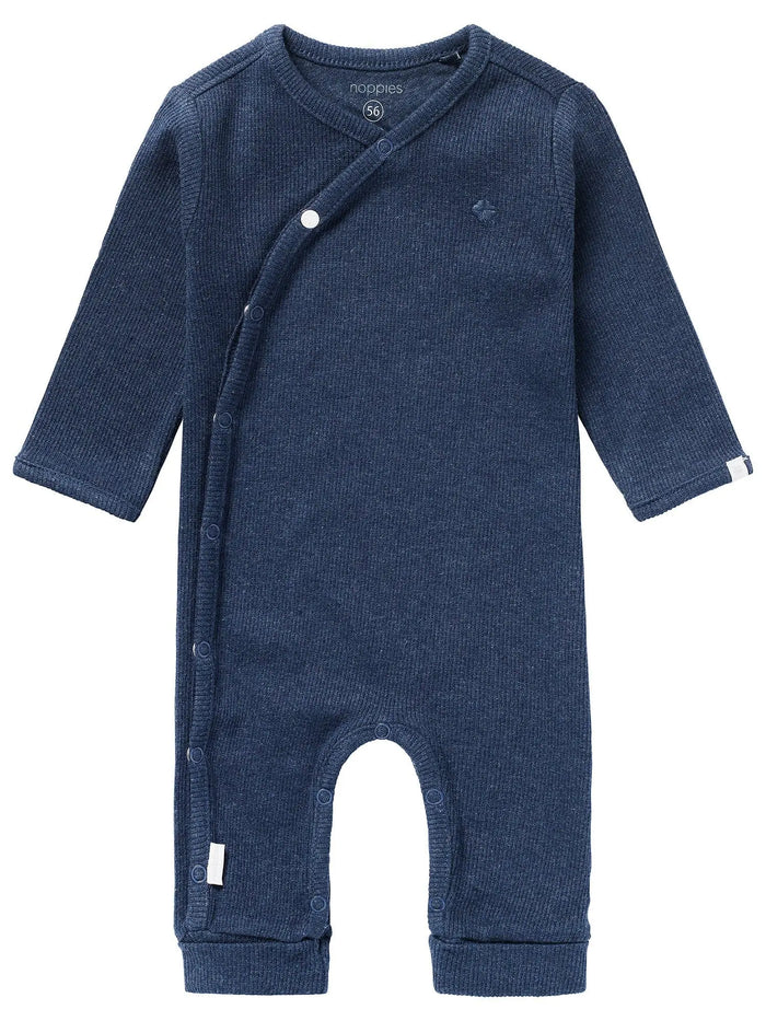 Premium Organic Ribbed Navy Sleepsuit Sleepsuit / Babygrow Noppies