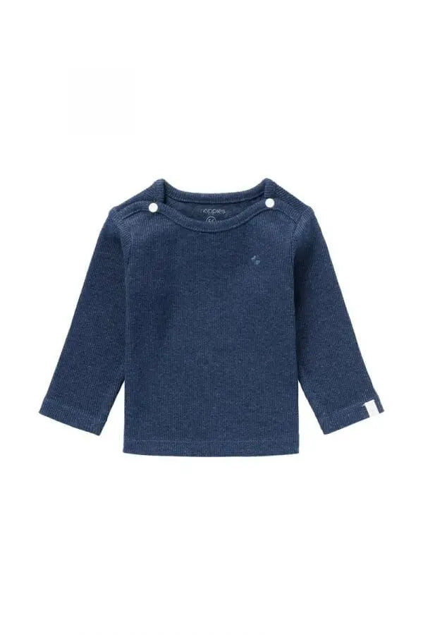 Premium Organic Ribbed Top - Navy Top / T-shirt Noppies