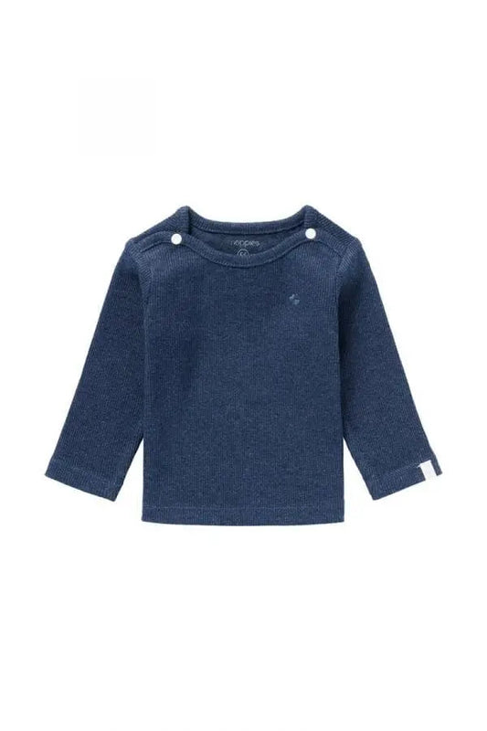 Premium Organic Ribbed Top - Navy Top / T-shirt Noppies
