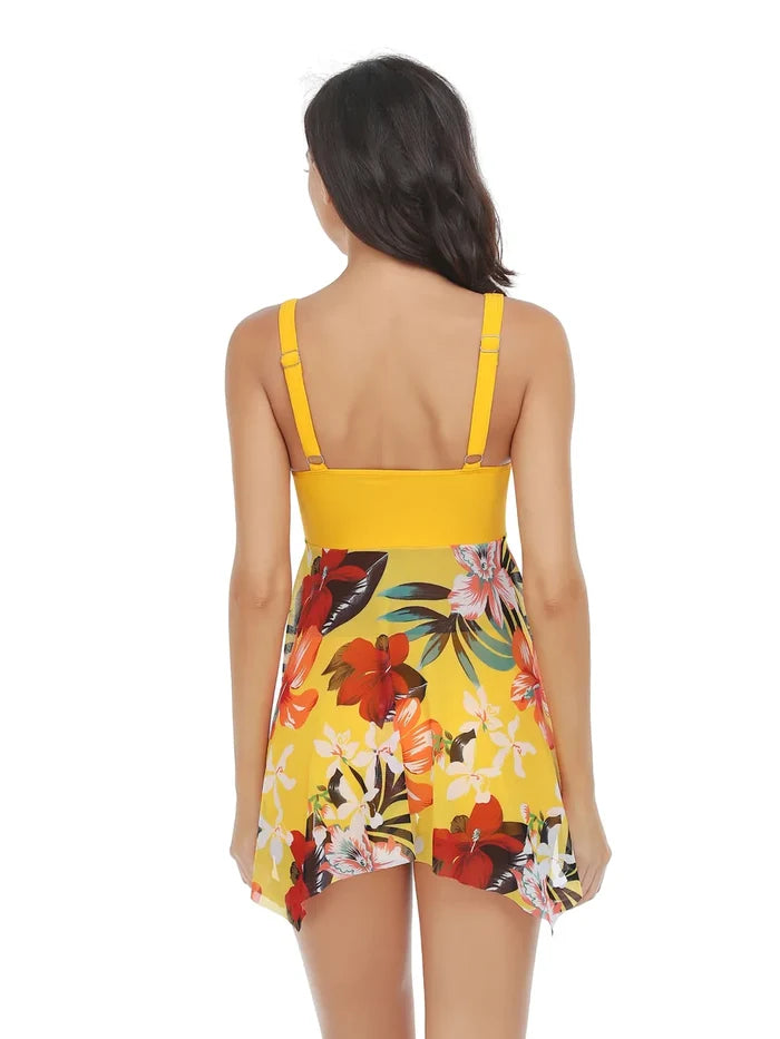 Printed Wide Strap Two-Piece Swim Set
