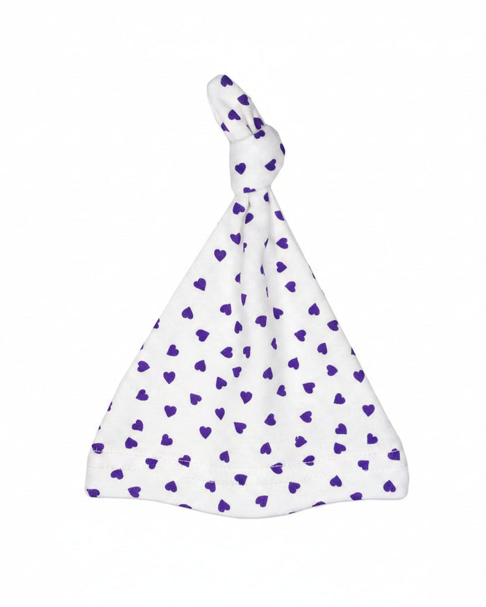 Purple Heart  Knotted Prem Baby Hat Little Mouse Baby Clothing & Gifts